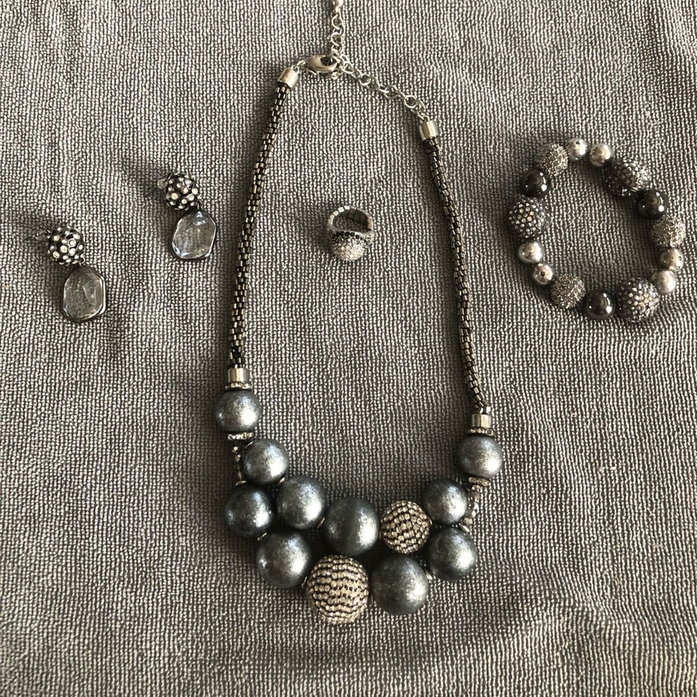 Chico’s Necklace, Bracelet, Ring, and Earring Set